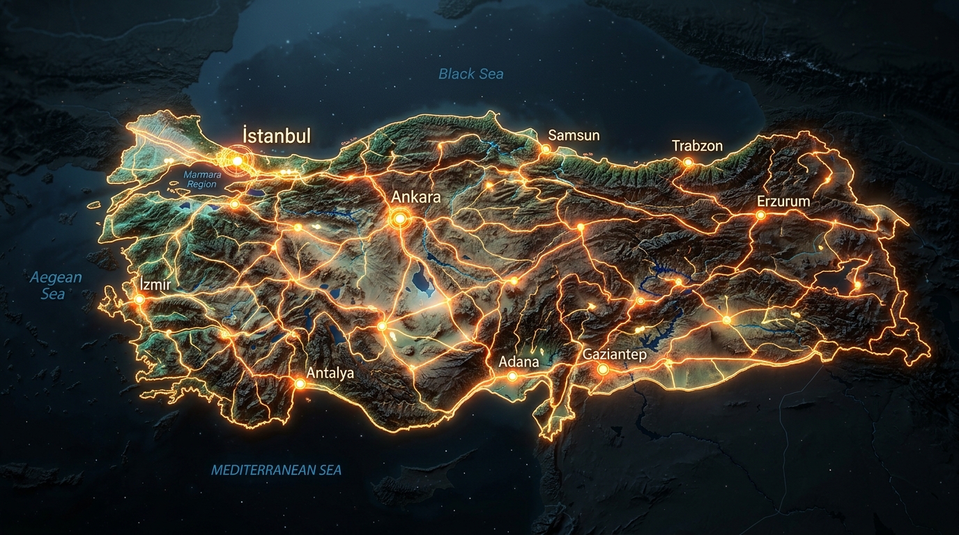 AGCE Lojistik Türkiye Lojistik Dağıtım Ağı Haritası